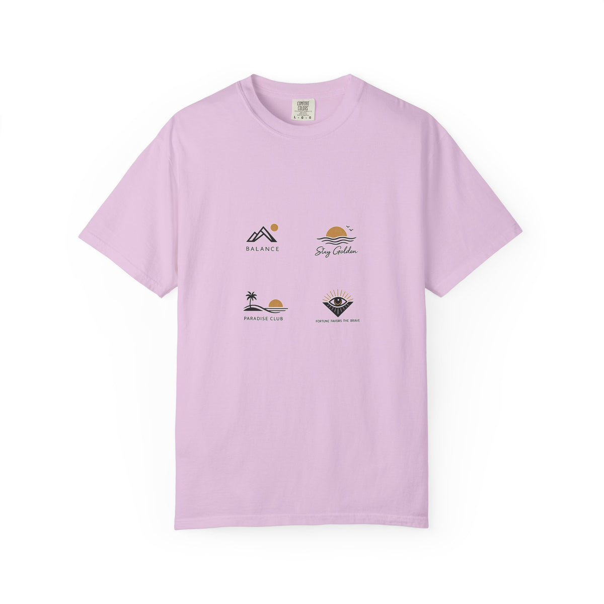 Paradise Club Tee — Minimal Sunset Palm Graphic T-Shirt