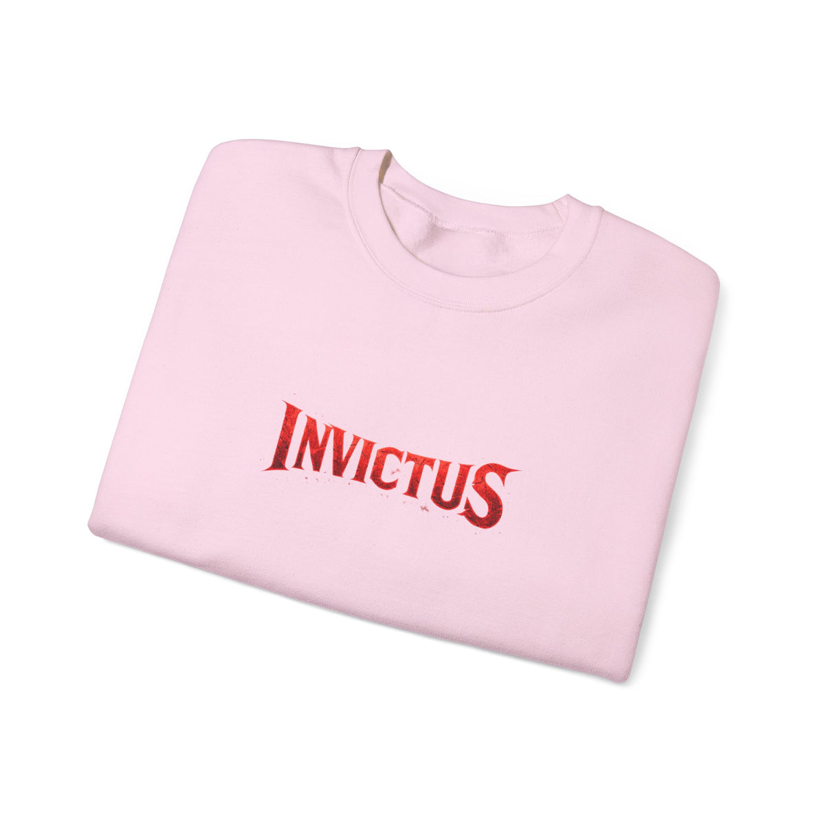 Invictus Crewneck Sweatshirt — Bold Red Script Pullover