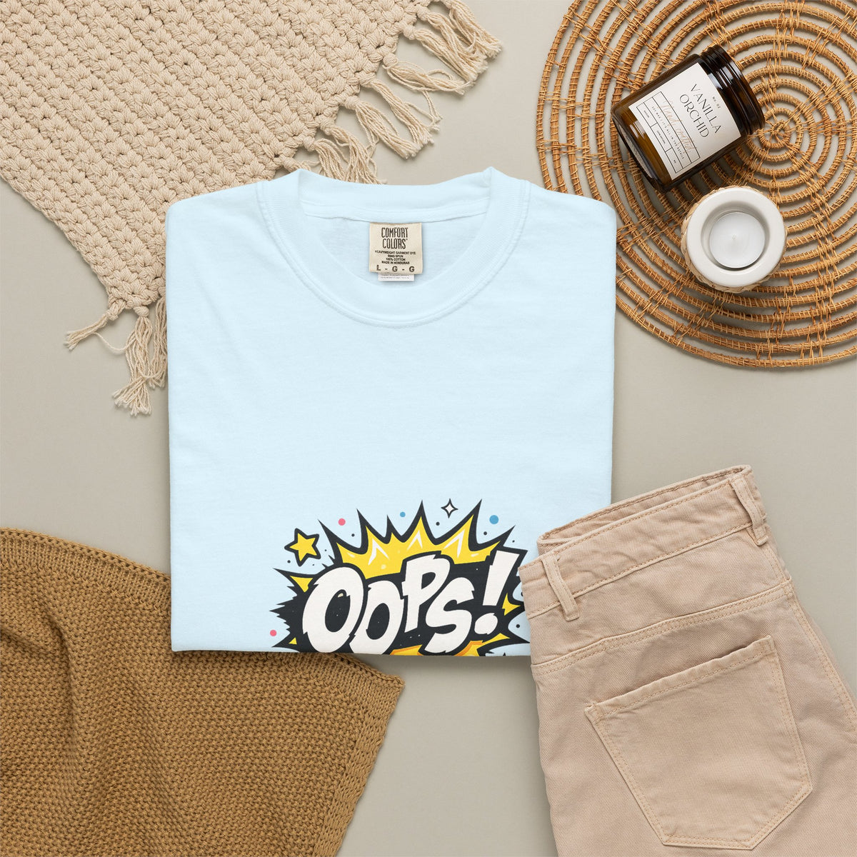 Oops! Comic Graphic T-Shirt — Retro Pop Art Tee