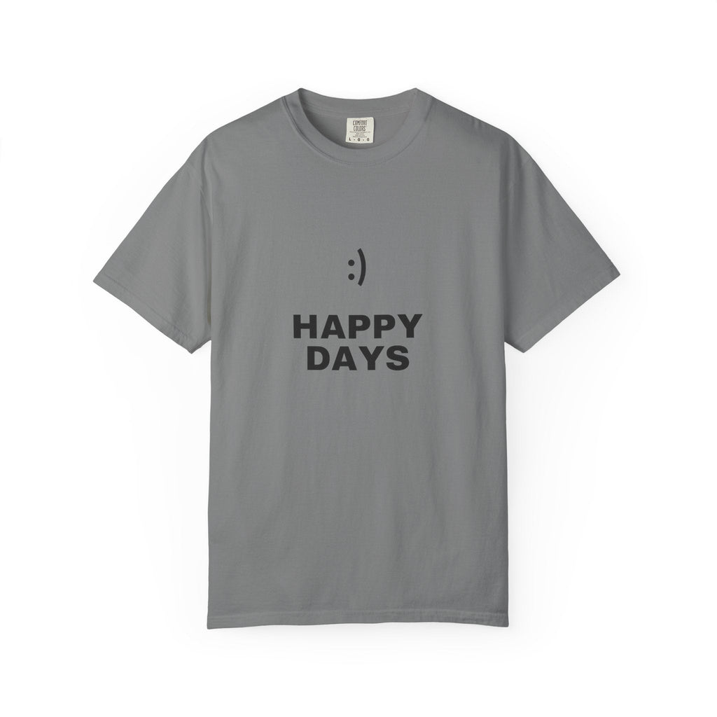 Happy Days T-Shirt — Minimal Smiley Graphic Tee