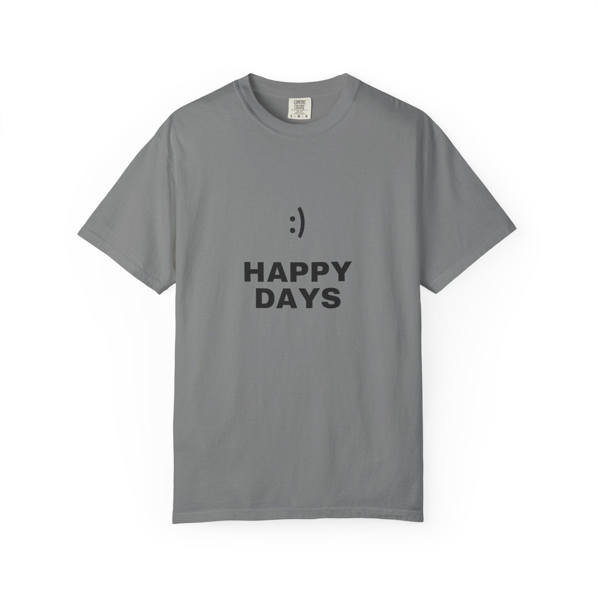 Happy Days T-Shirt — Minimal Smiley Graphic Tee