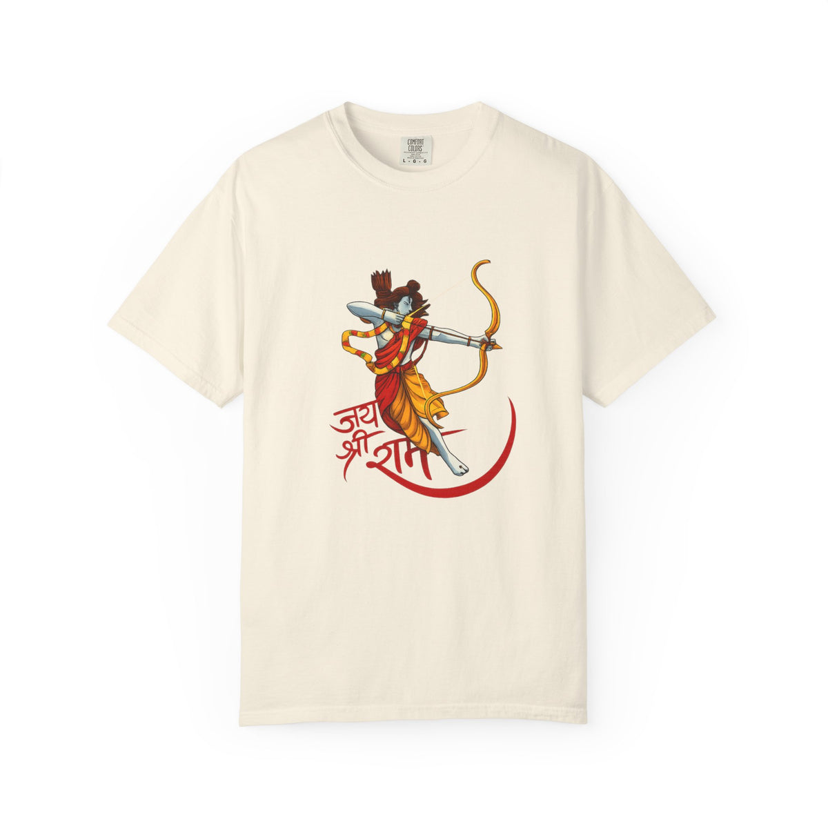 Ram Archer T-Shirt with ‘Jai Shri Ram’ Hindi Script — Hindu Festival & Devotional Tee