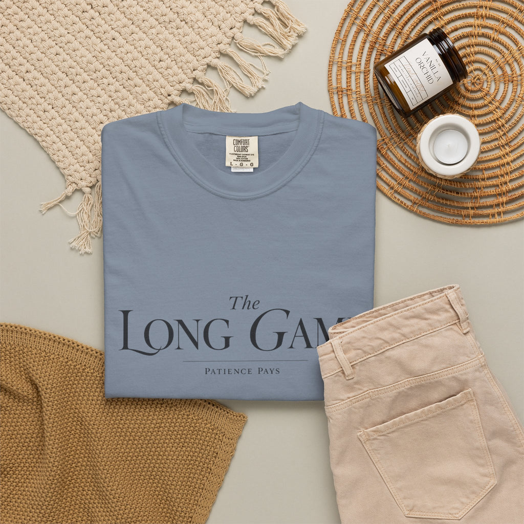 The Long Game T-Shirt — Minimalist Script Tee