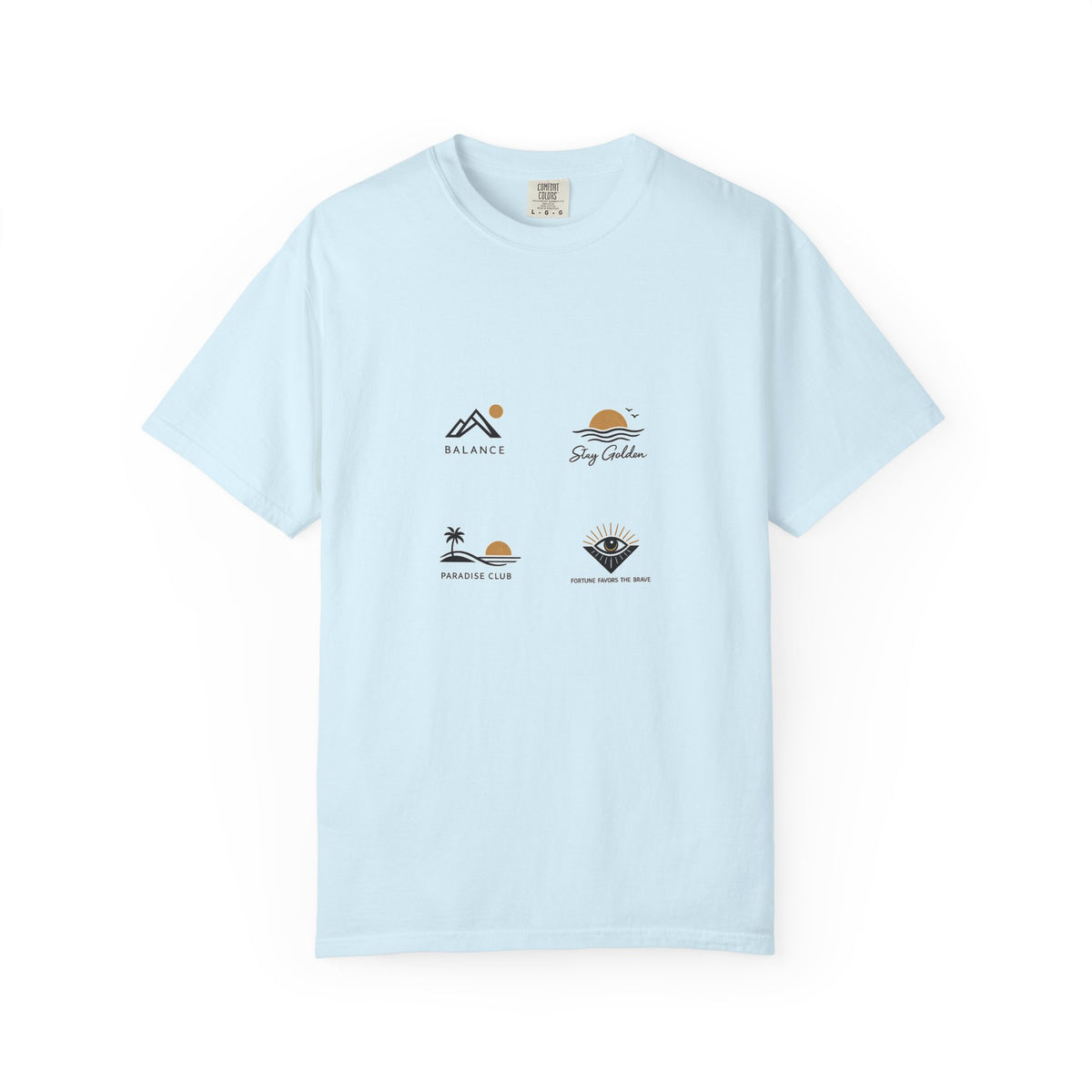 Paradise Club Tee — Minimal Sunset Palm Graphic T-Shirt