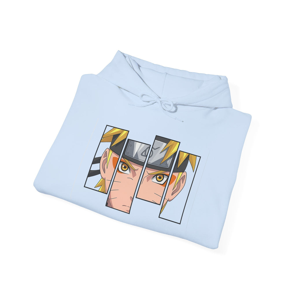 Anime Eyes Split-Panel Hoodie