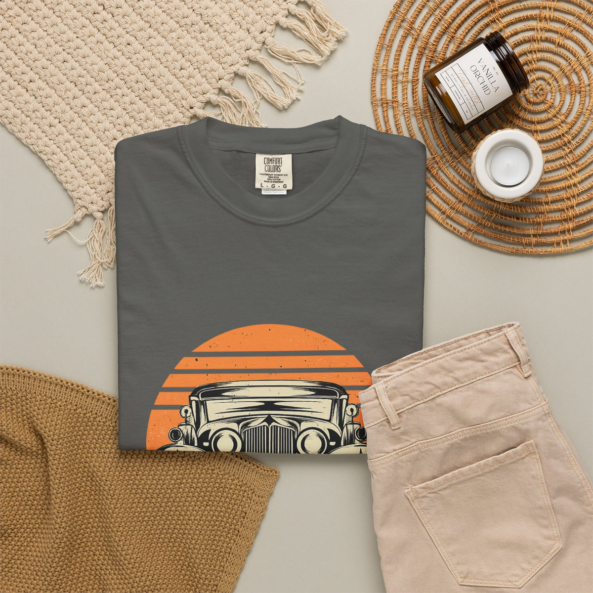 Vintage Car Sunset T-Shirt