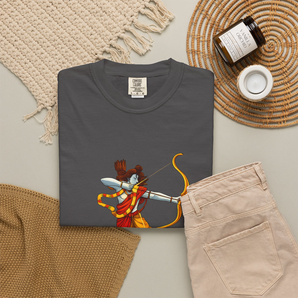 Ram Archer T-Shirt with ‘Jai Shri Ram’ Hindi Script — Hindu Festival & Devotional Tee