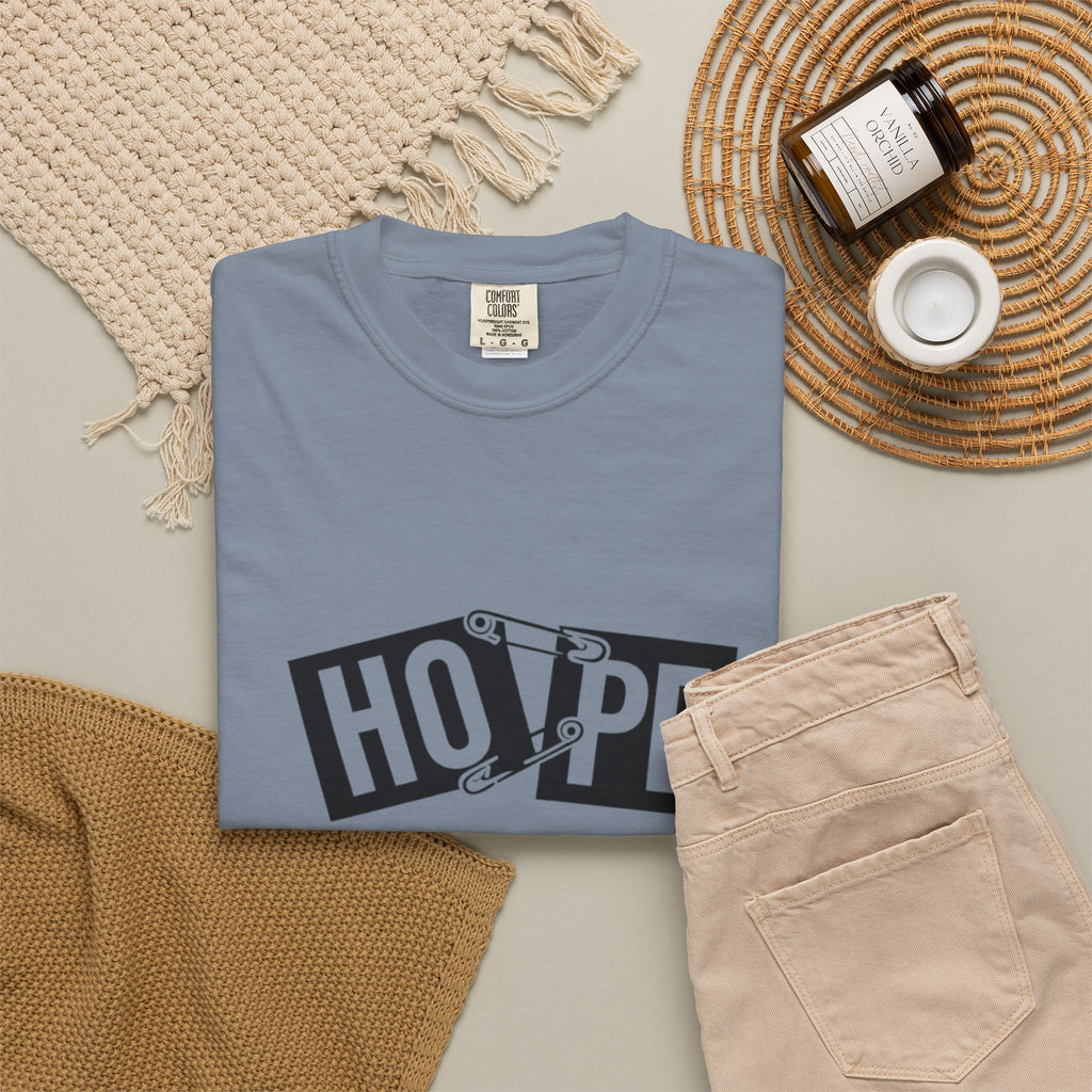 Hope Safety Pin T-Shirt — Graphic 'HOPE' Design