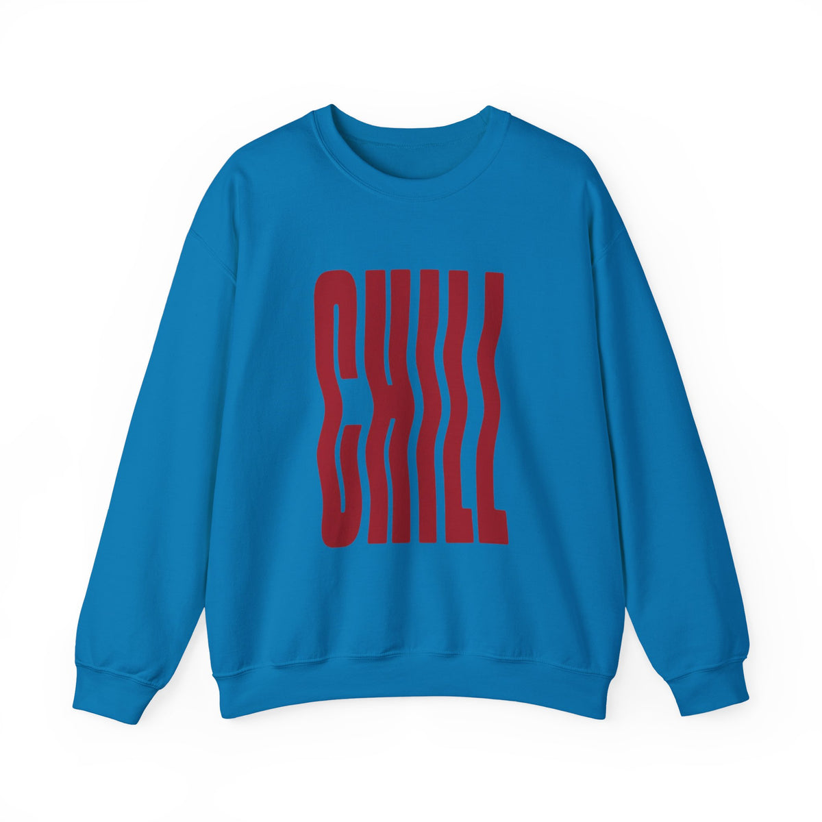 Chill Distorted Text Crewneck Sweatshirt