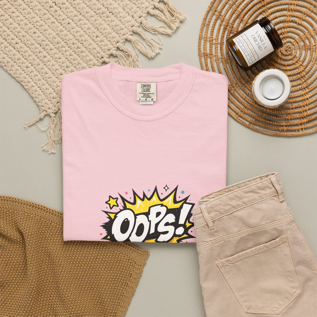 Oops! Comic Graphic T-Shirt — Retro Pop Art Tee