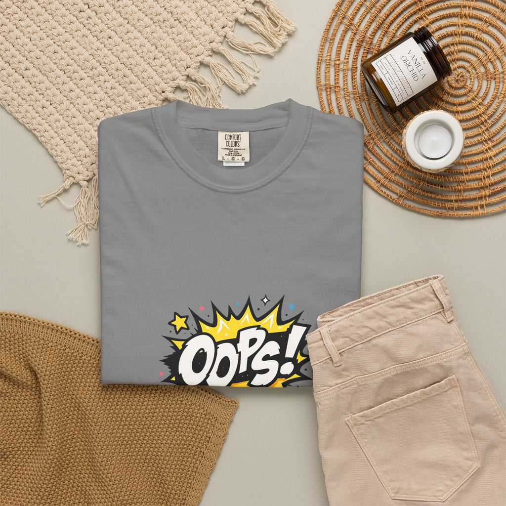 Oops! Comic Graphic T-Shirt — Retro Pop Art Tee