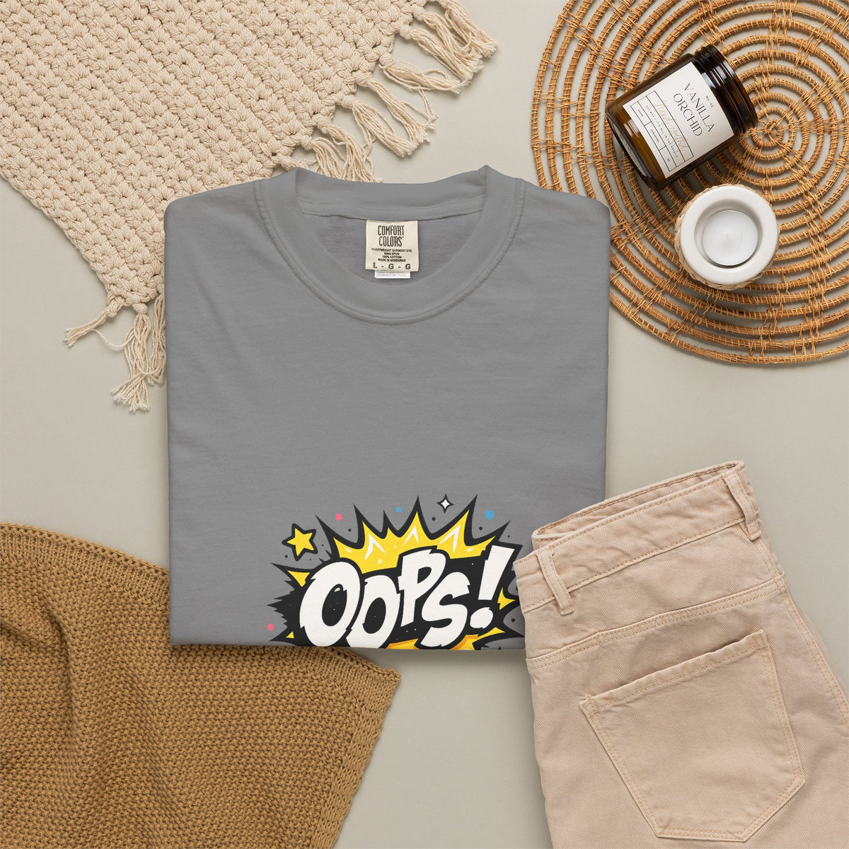 Oops! Comic Graphic T-Shirt — Retro Pop Art Tee