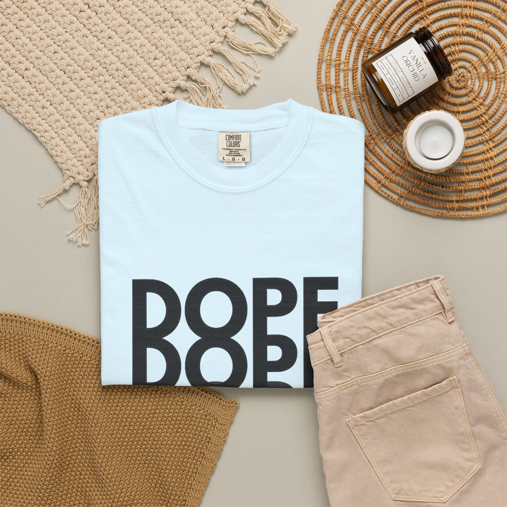 Dope Repeat Graphic T-Shirt — Retro Stacked Typography Tee