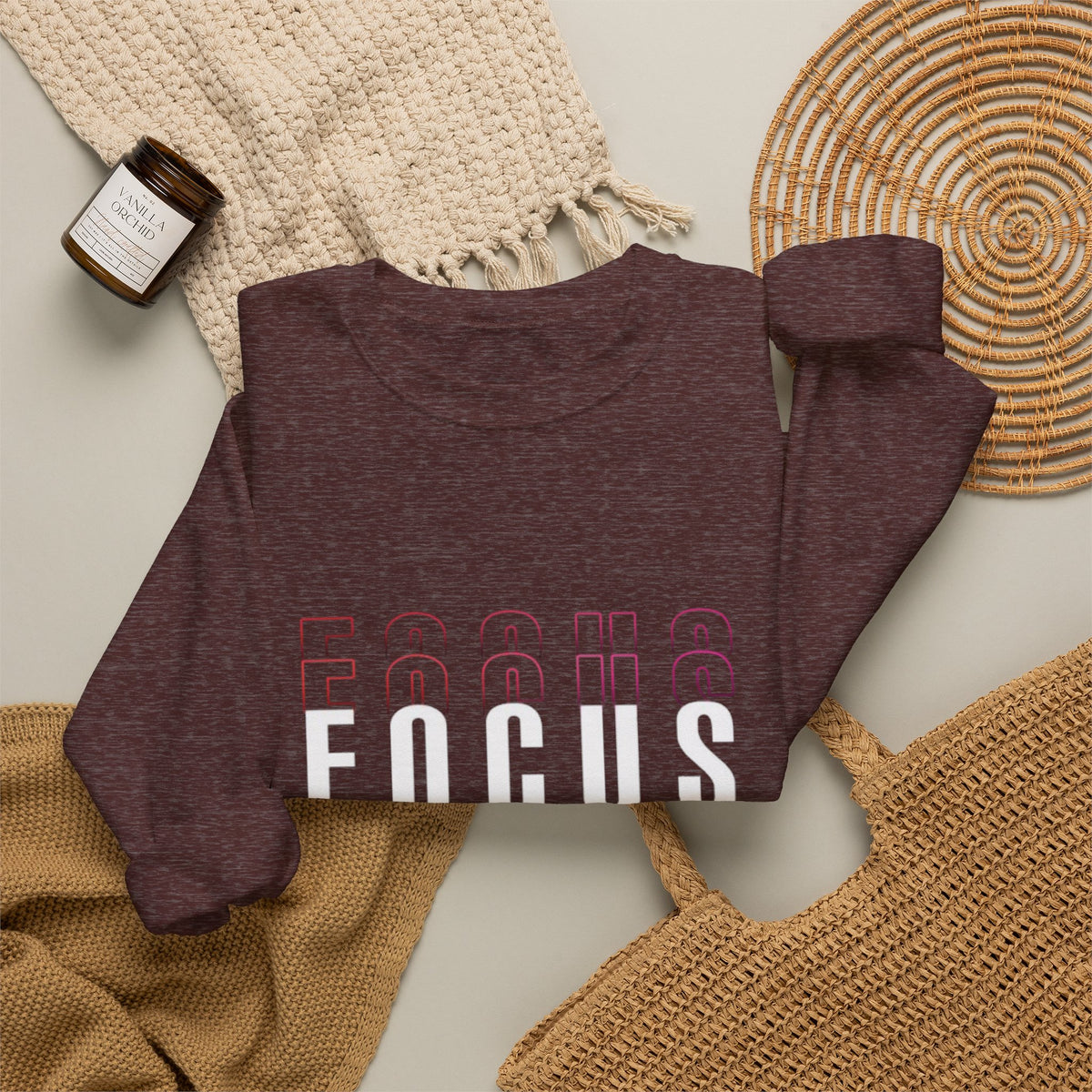 Focus Crewneck Sweatshirt — Motivational Casual Pullover