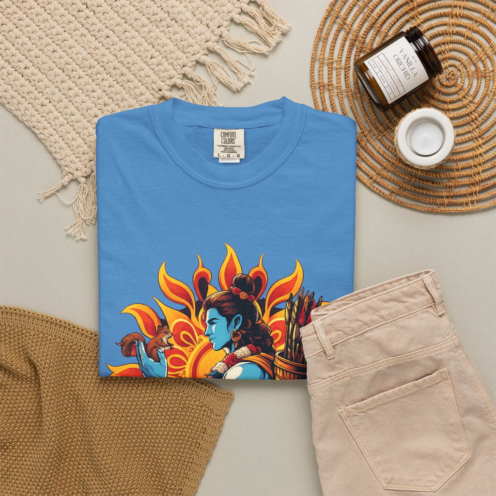 T-Shirt Ram Ji — Mythic Archer Illustration Tee (Sunburst Warrior Graphic)