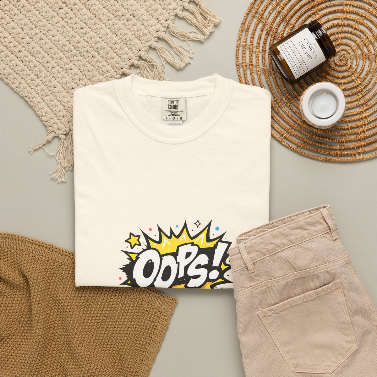 Oops! Comic Graphic T-Shirt — Retro Pop Art Tee
