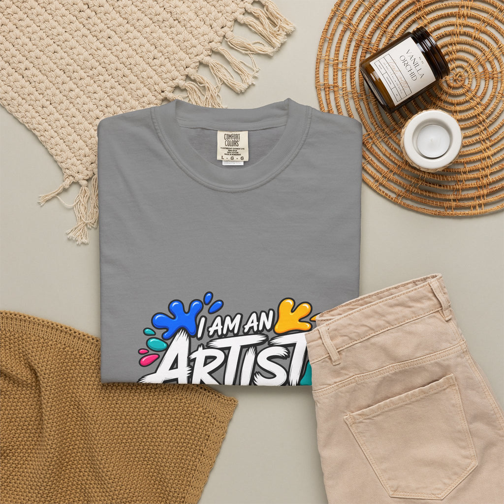 Artist T‑Shirt — "Human Artist" Colorful Paint Splash Graphic Tee