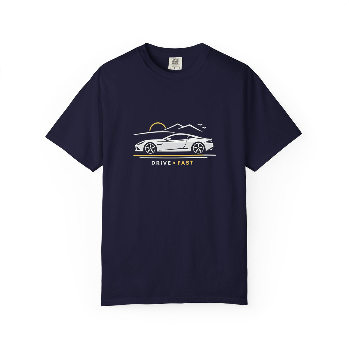Drive Fast Sports Car T‑Shirt — Vintage Road Trip Graphic