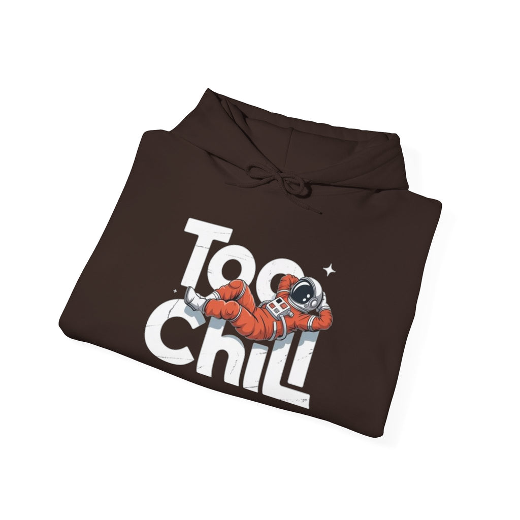 Too Chill Astronaut Hoodie — Retro Space Graphic Pullover