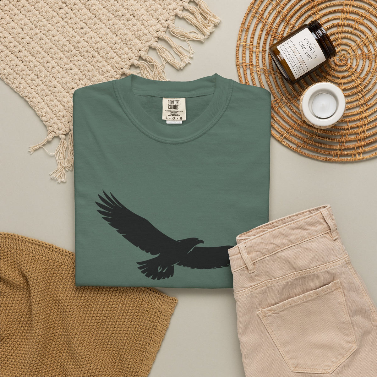 Rise Above Eagle T-Shirt — Inspirational Eagle Graphic Tee