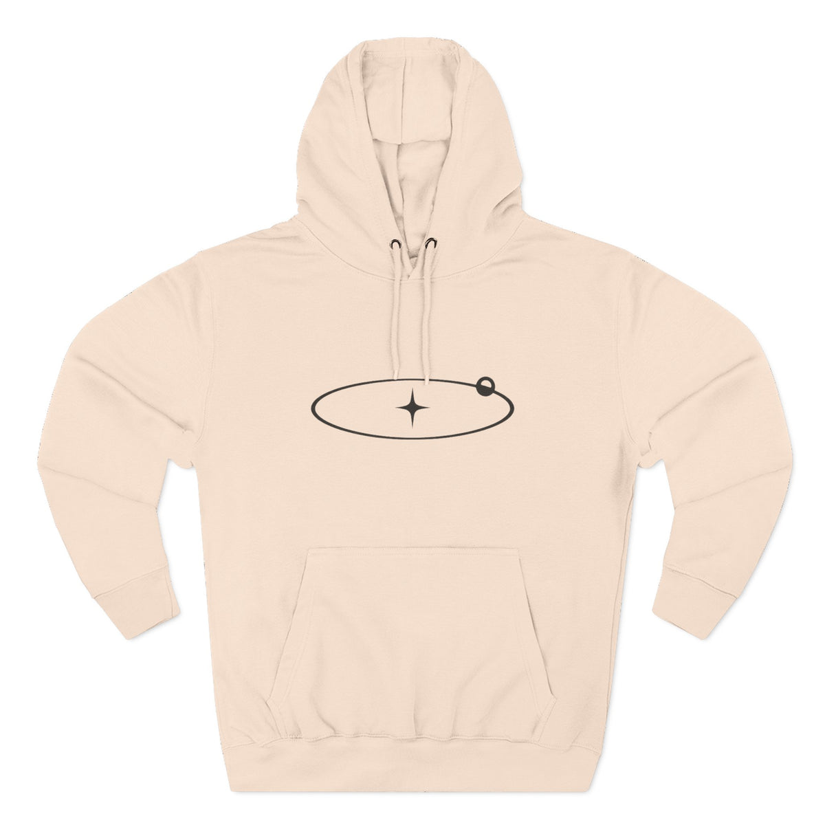 Minimal Orbit Hoodie — Simple Space Graphic Pullover