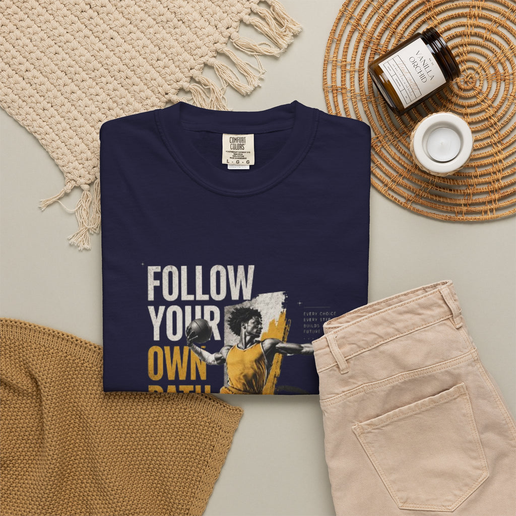 Follow Your Own Path T-Shirt — Inspirational Soccer Player Graphic Tee