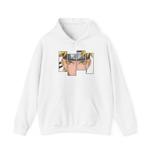 Anime Eyes Split-Panel Hoodie