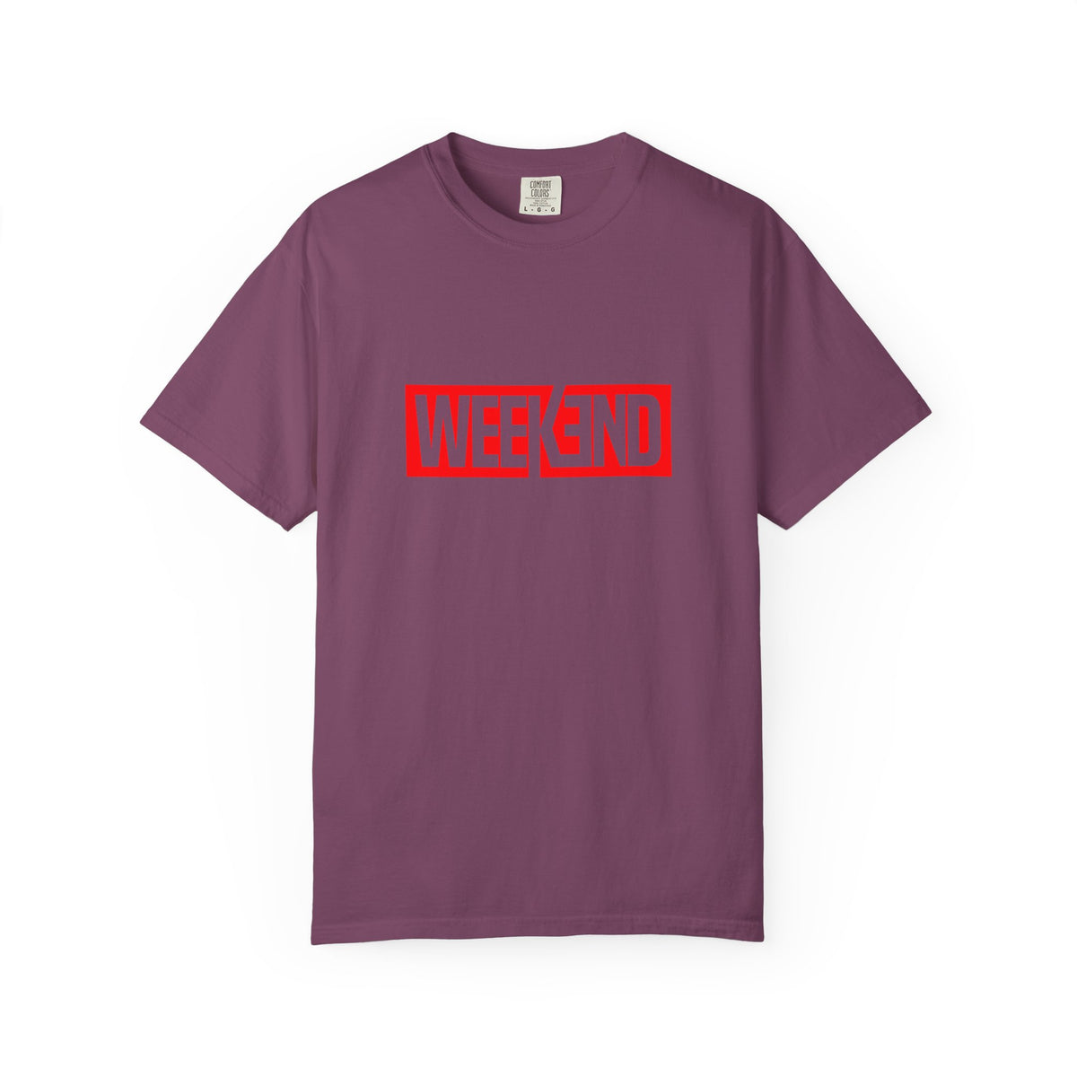 Weekend Box Logo T-Shirt — Retro Red Graphic Tee