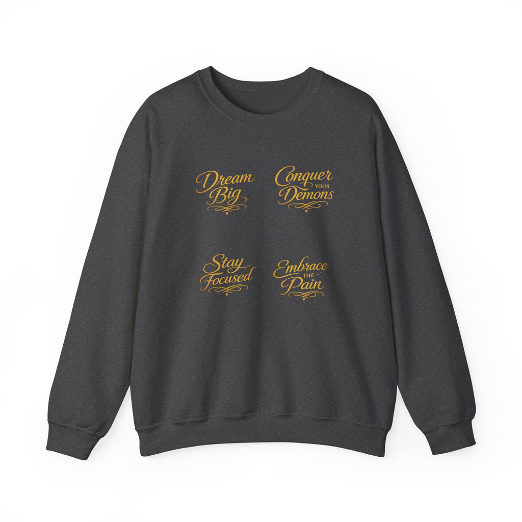 Embrace the Pain Crewneck Sweatshirt — Motivational Graphic Pullover