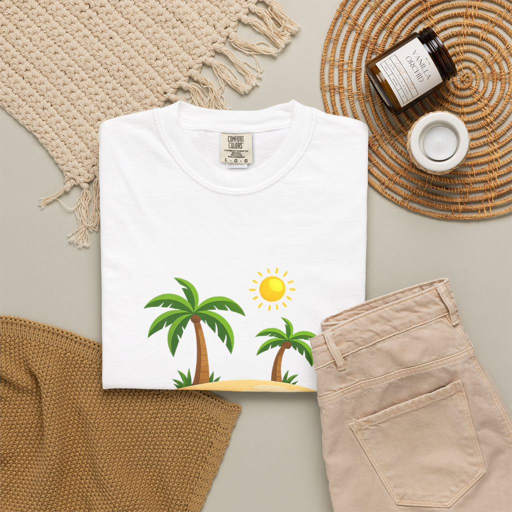 Island Paradise T-Shirt — Tropical Palm Tree Beach Graphic