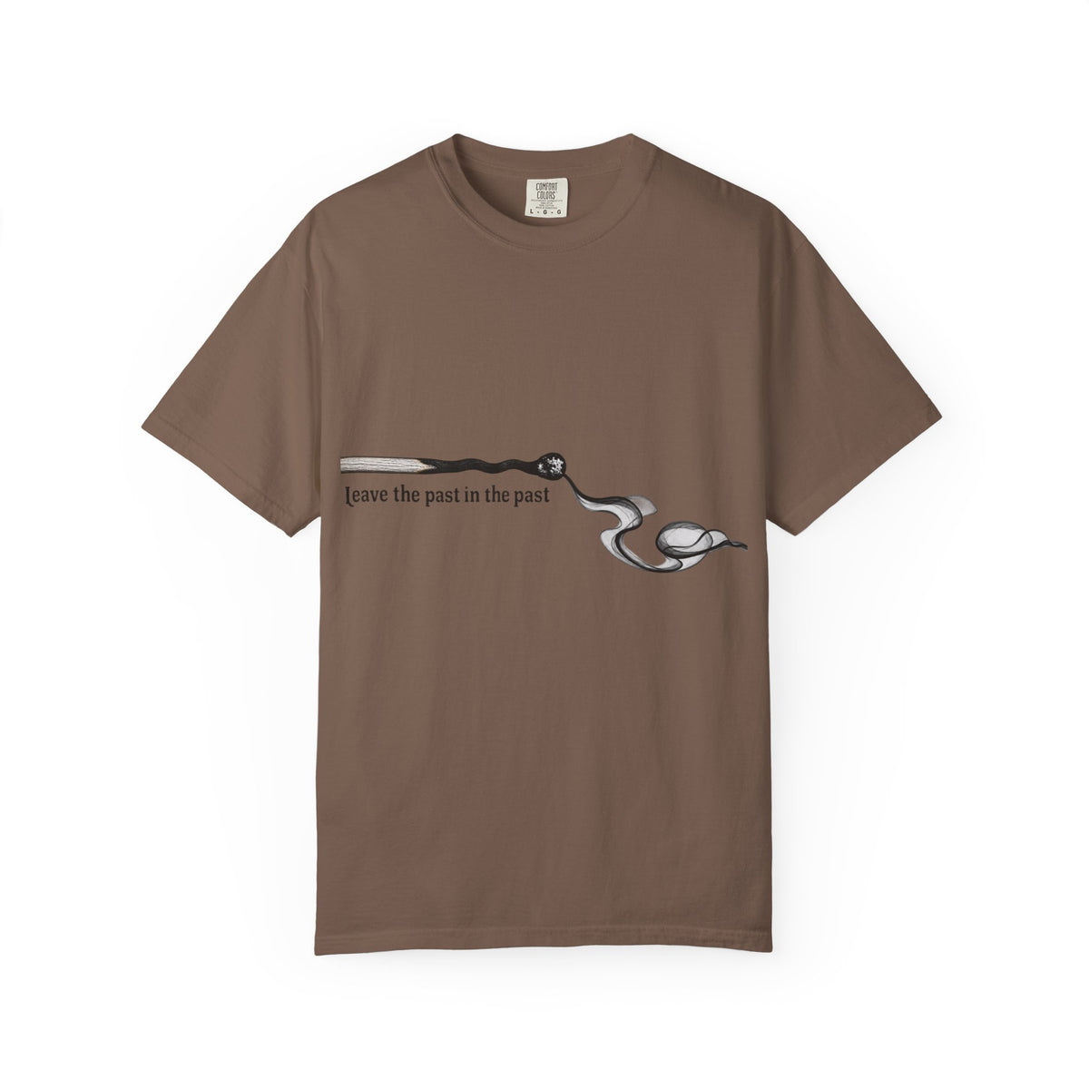 T-Shirt — Minimal Smoking Pipe Graphic “Leave the Past in the Past”