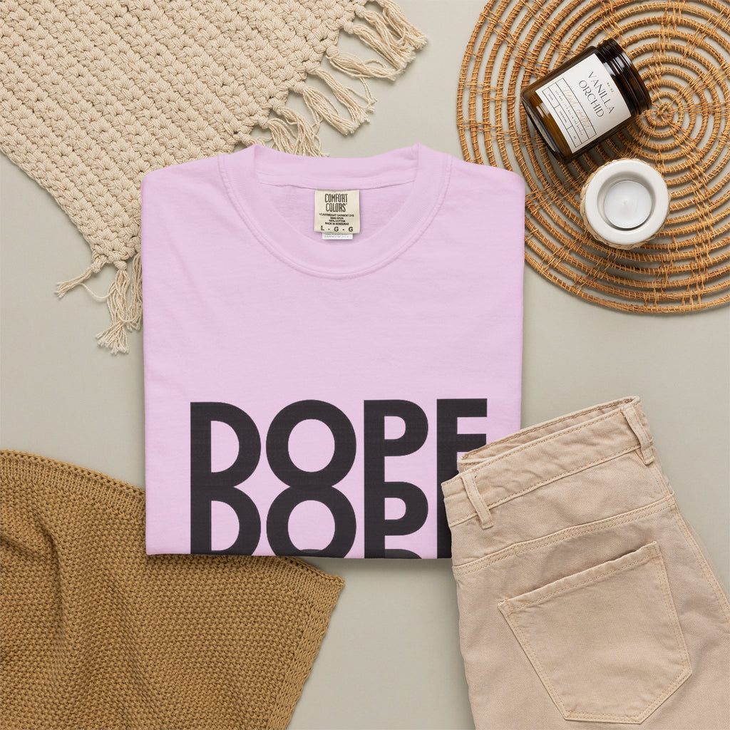 Dope Repeat Graphic T-Shirt — Retro Stacked Typography Tee