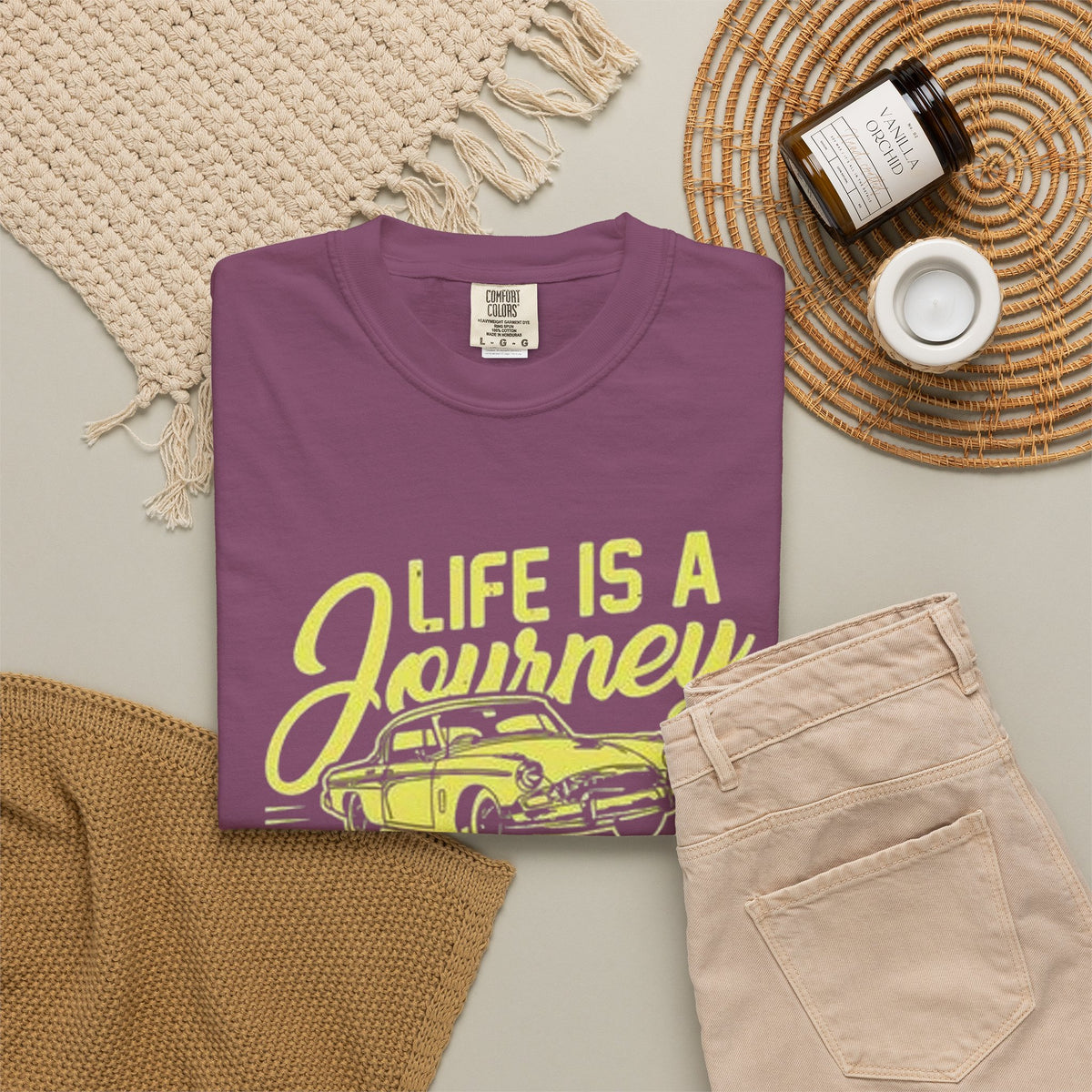 Enjoy The Ride T-Shirt — 'Life Is A Journey' Vintage Car Tee