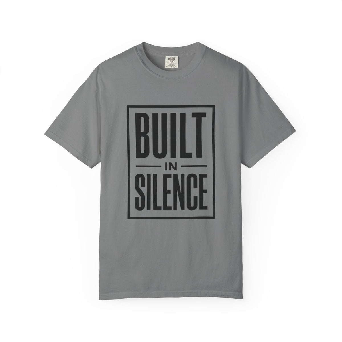 Built In Silence T-Shirt — Minimalist Bold Typography Tee