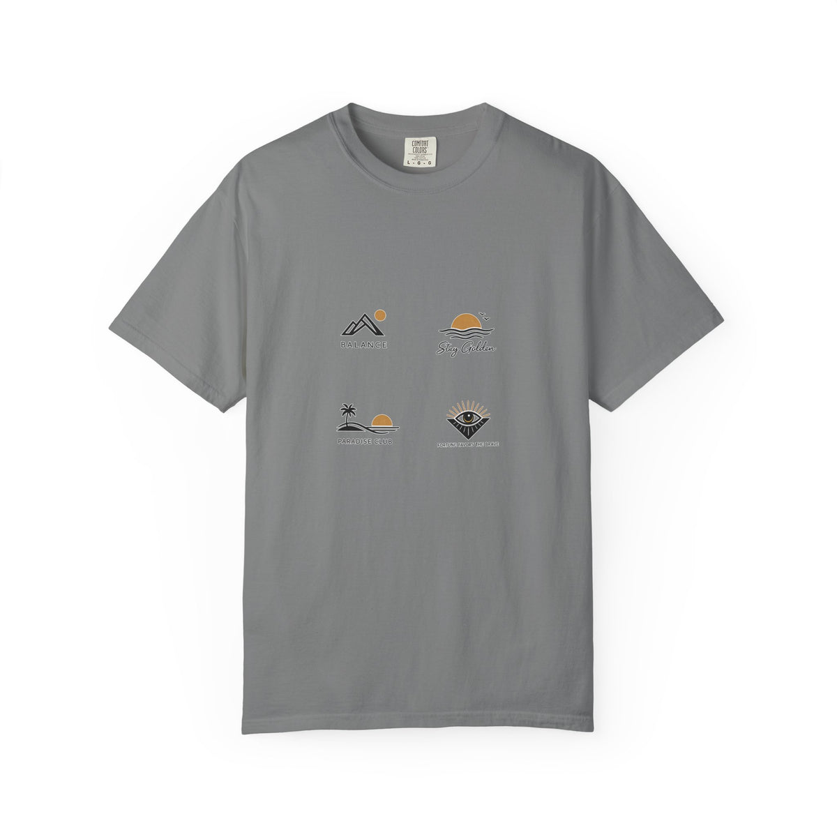 Paradise Club Tee — Minimal Sunset Palm Graphic T-Shirt