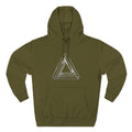 Minimal Geometric Triangle Hoodie — Three-Panel Illusion Design