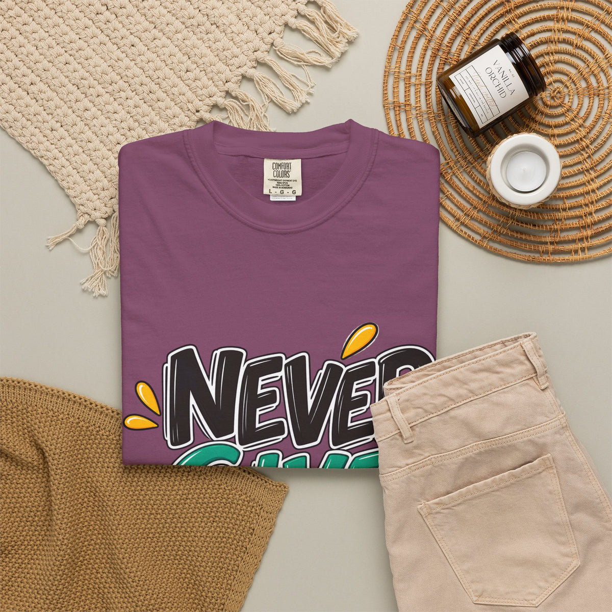 Never Give Up T-Shirt — Motivational Graphic Tee