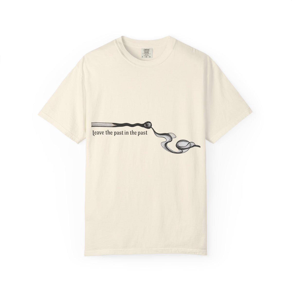 T-Shirt — Minimal Smoking Pipe Graphic “Leave the Past in the Past”