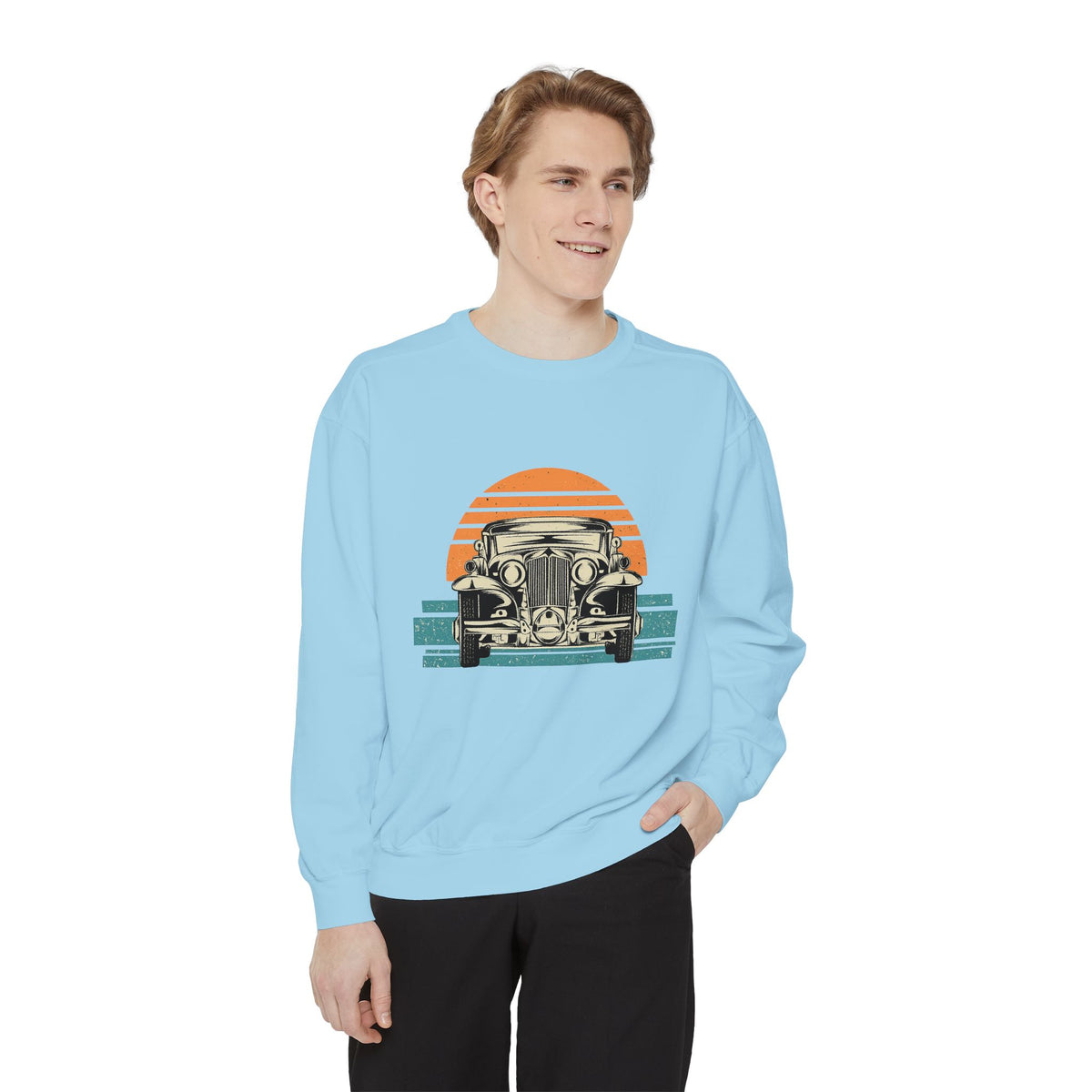 Vintage Car Sunset Sweatshirt