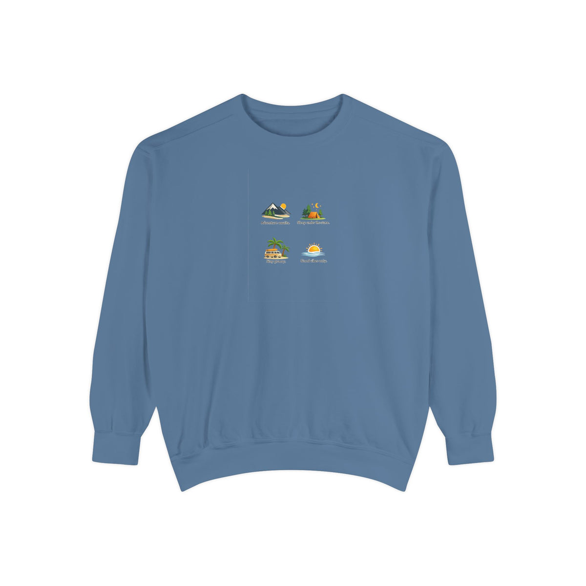 Good Vibes Only Sweatshirt — Sunrise Graphic Cozy Pullover
