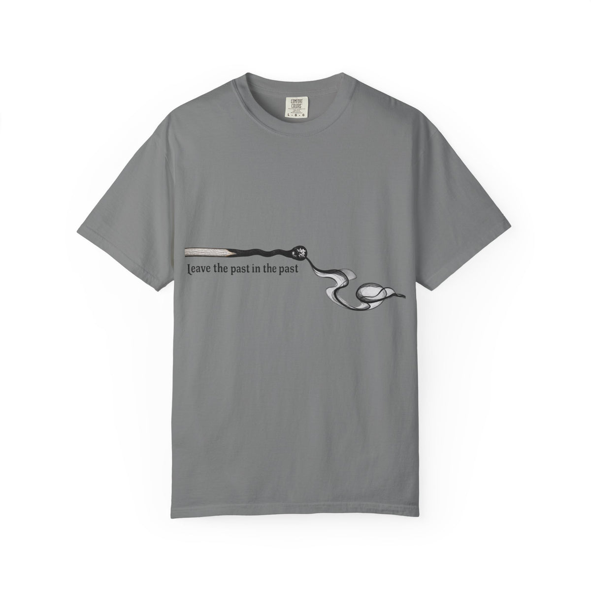 T-Shirt — Minimal Smoking Pipe Graphic “Leave the Past in the Past”