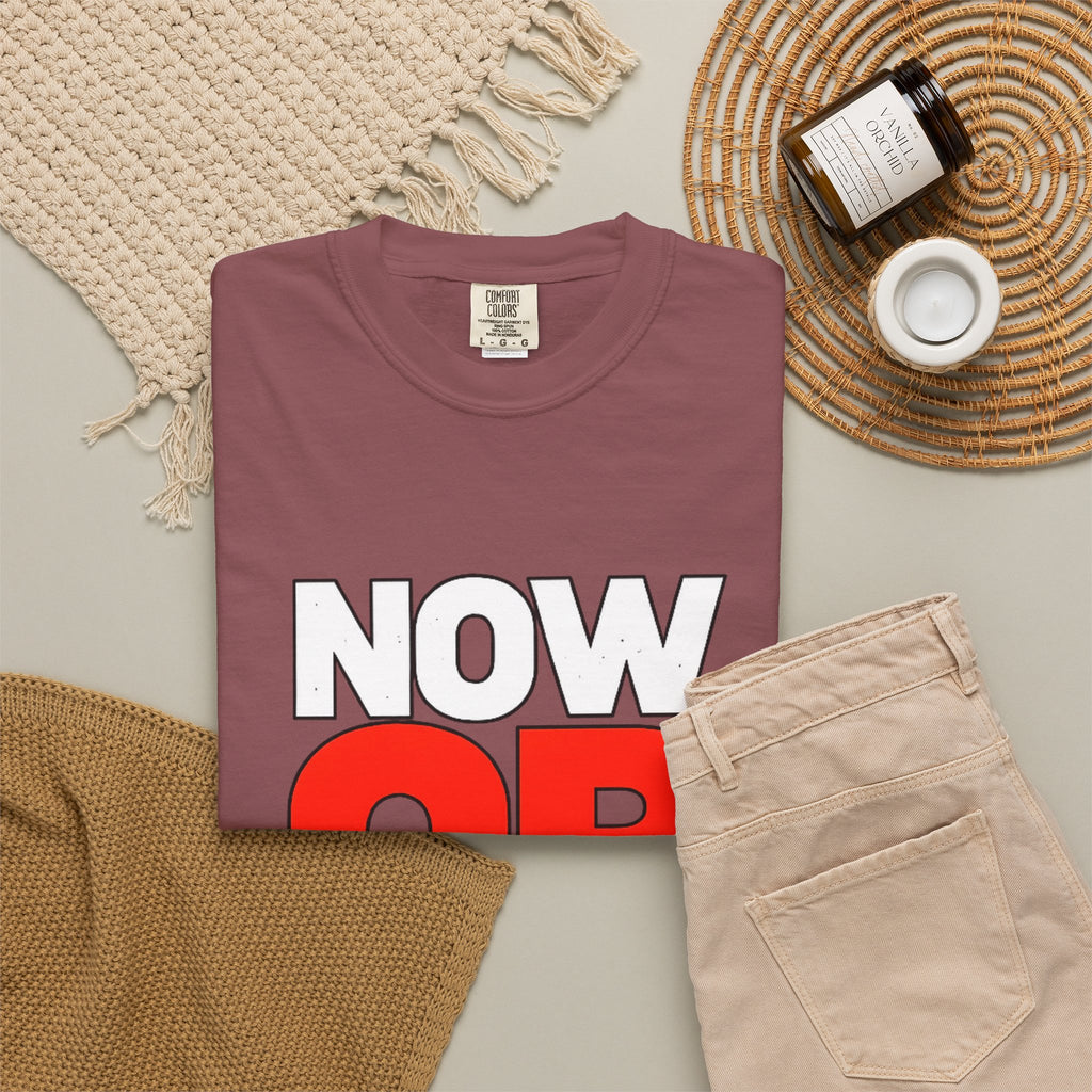 Now Or Never T-Shirt — Motivational Graphic Tee
