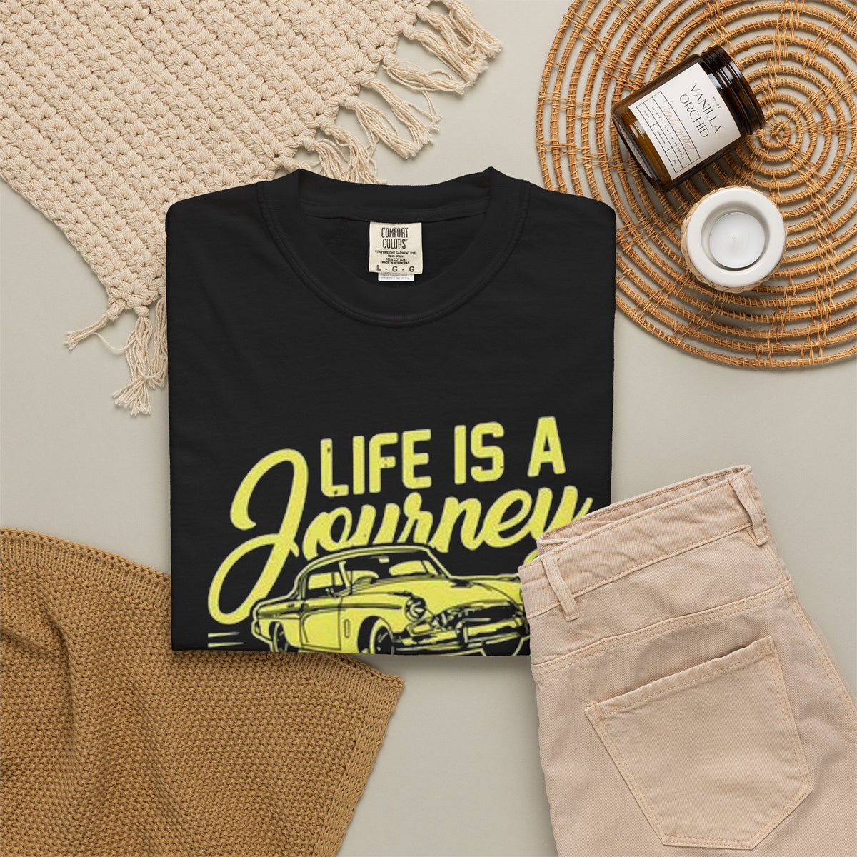 Enjoy The Ride T-Shirt — 'Life Is A Journey' Vintage Car Tee
