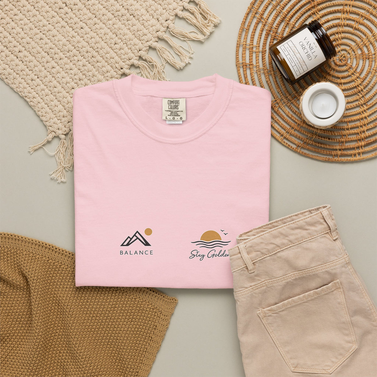 Paradise Club Tee — Minimal Sunset Palm Graphic T-Shirt