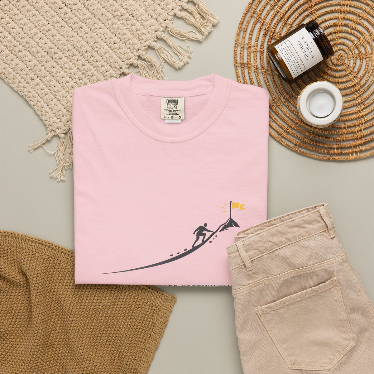 Motivational Climber T-Shirt — "Keep Going, You Are Getting There"