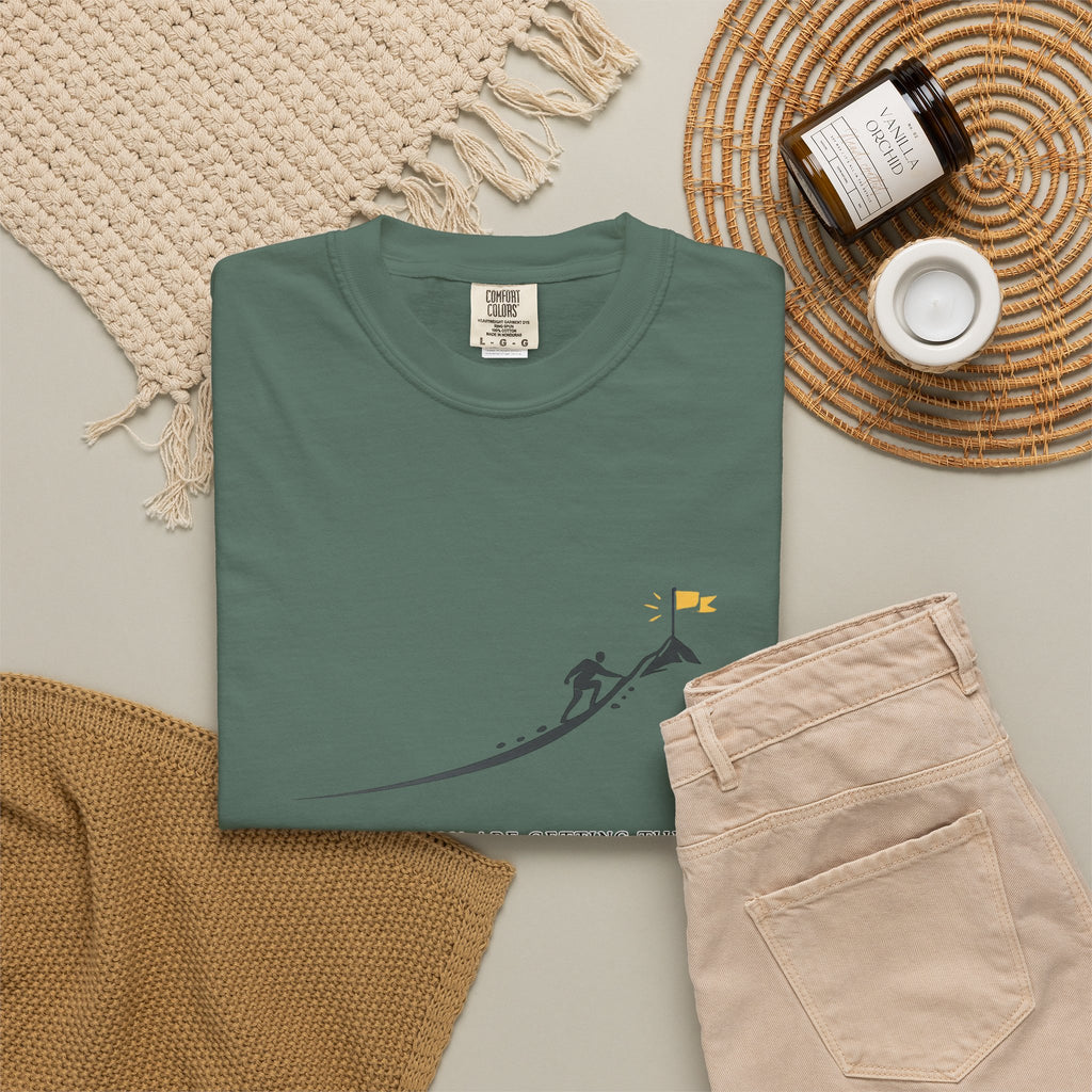 Motivational Climber T-Shirt — "Keep Going, You Are Getting There"