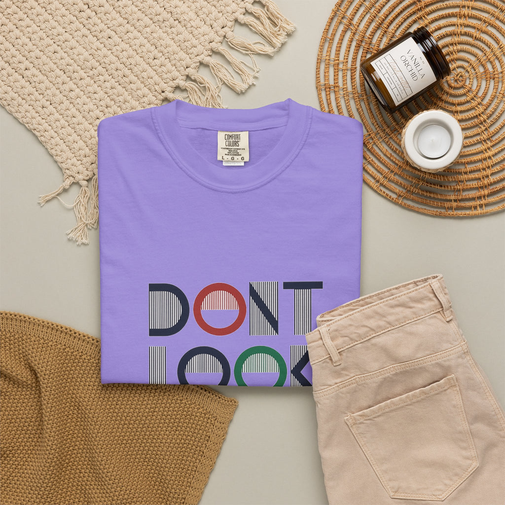 Don't Look Back T-Shirt — Retro Motivational Graphic Tee