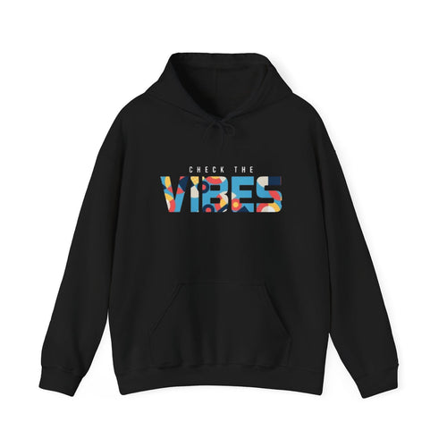 Check The Vibes Hoodie – Colorful Retro Graphic Pullover