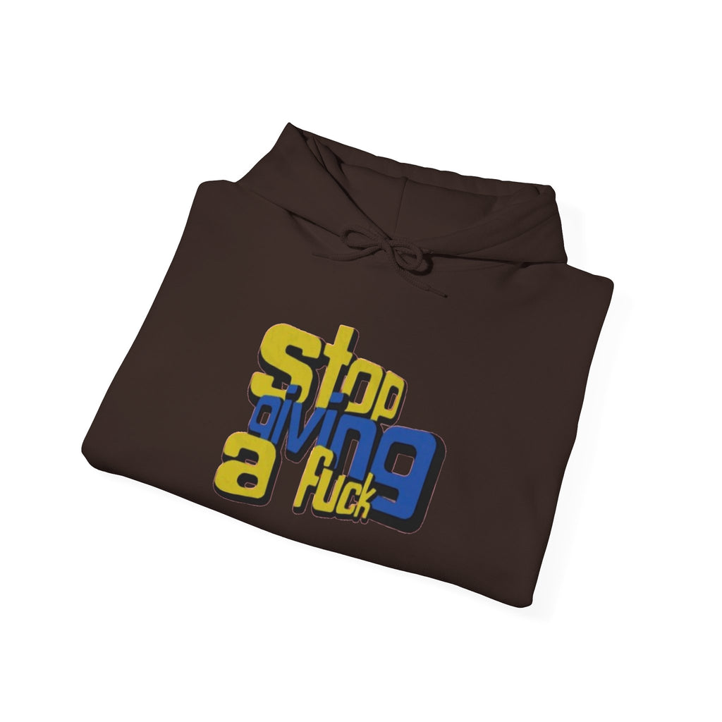 Hoodie — "Stop Giving a F*ck" Bold Retro Graphic Hoodie