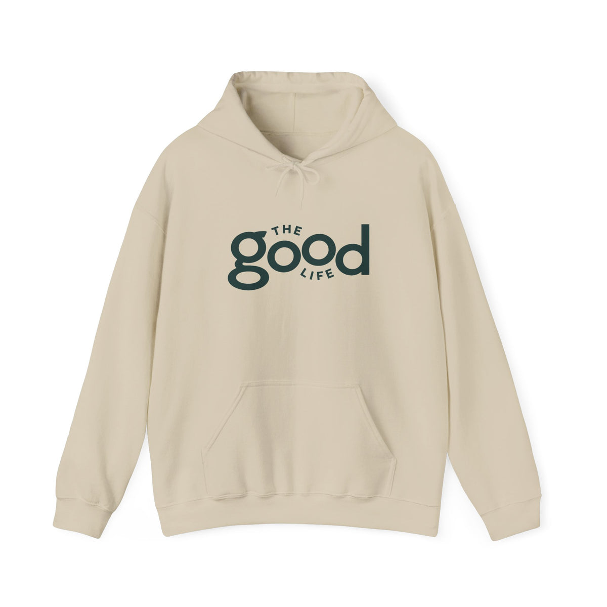 The Good Life Hoodie – Minimal Retro Logo Pullover